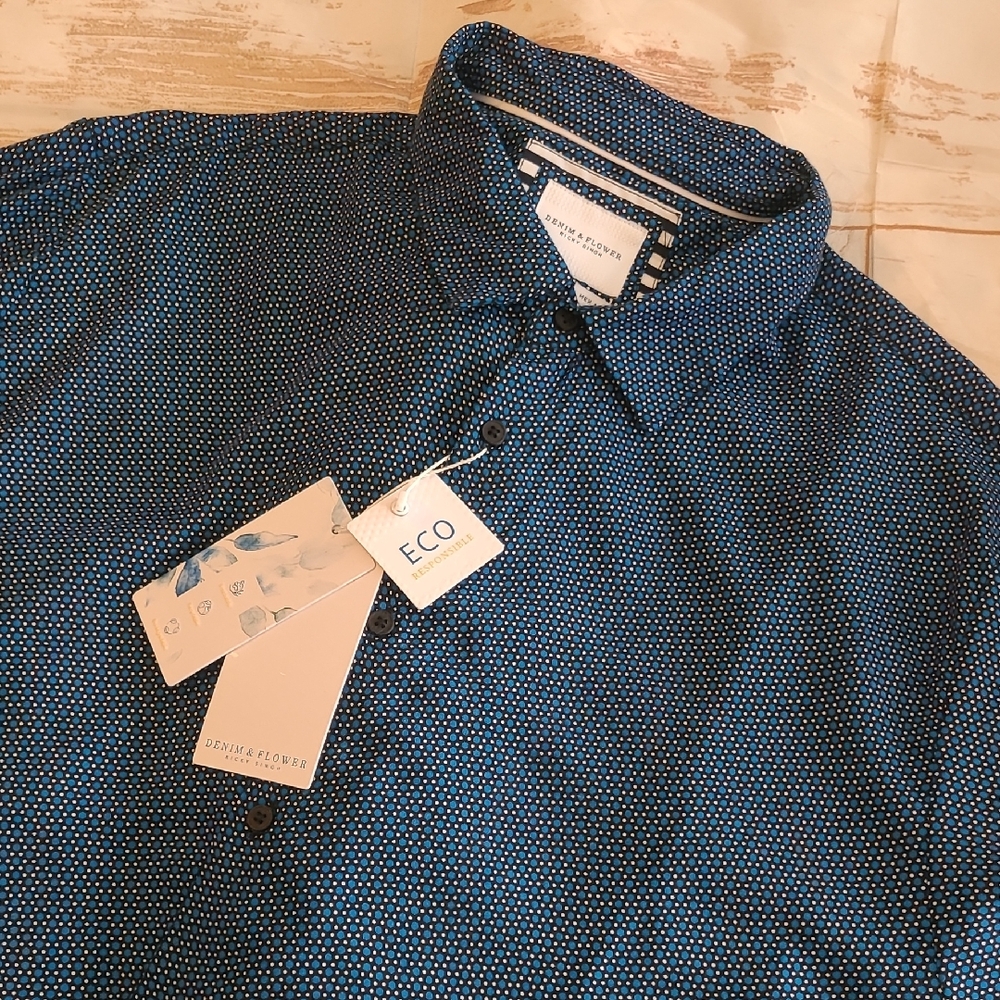 Denim & Flower .. Men's XL .. Short Sleeve‎ .. New